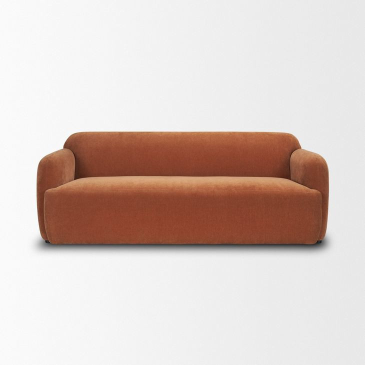Saga Stonewashed Rust 90" Sofa
