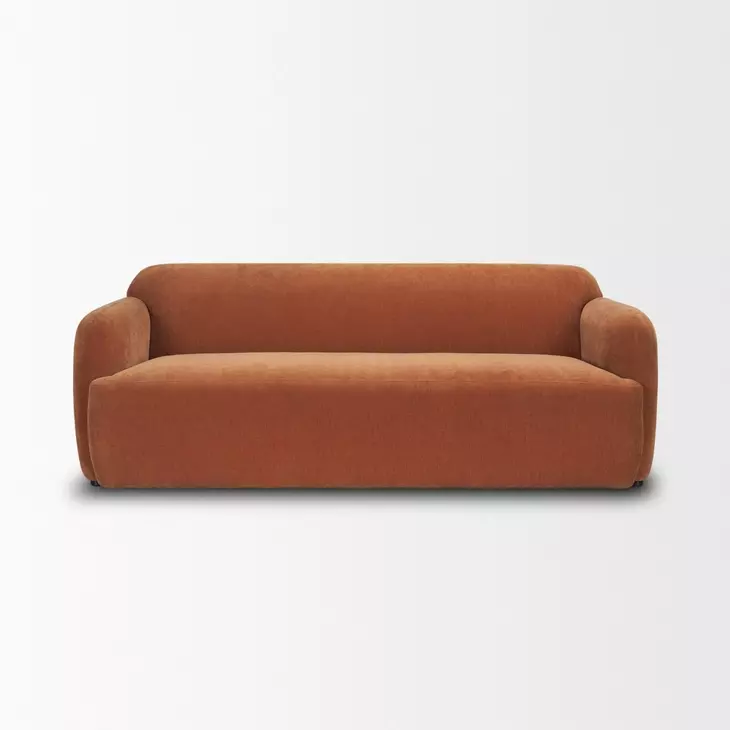 Saga Stonewashed Rust 90" Sofa