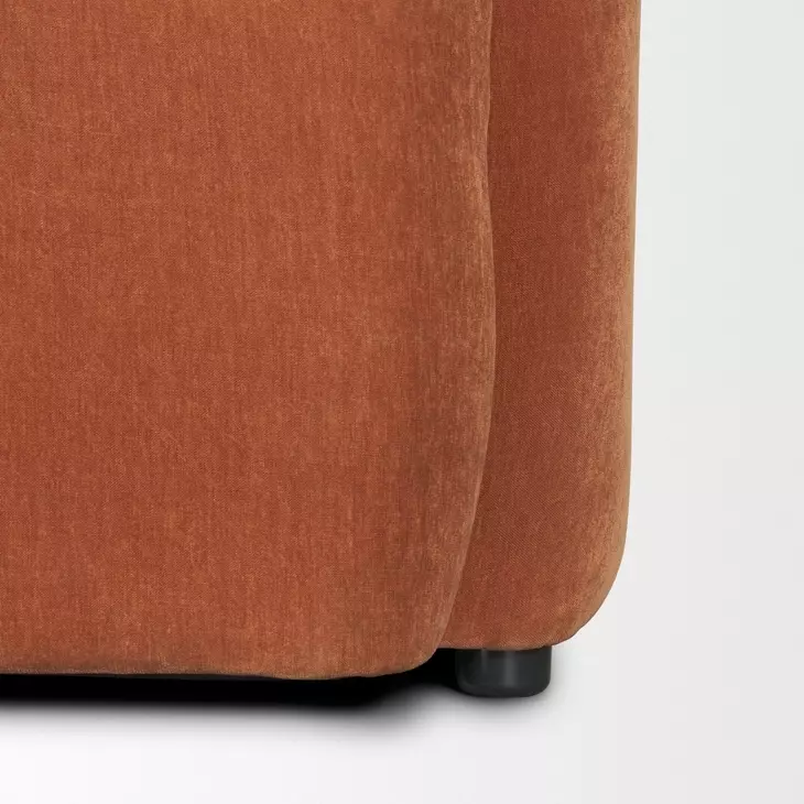 Saga Stonewashed Rust 90" Sofa