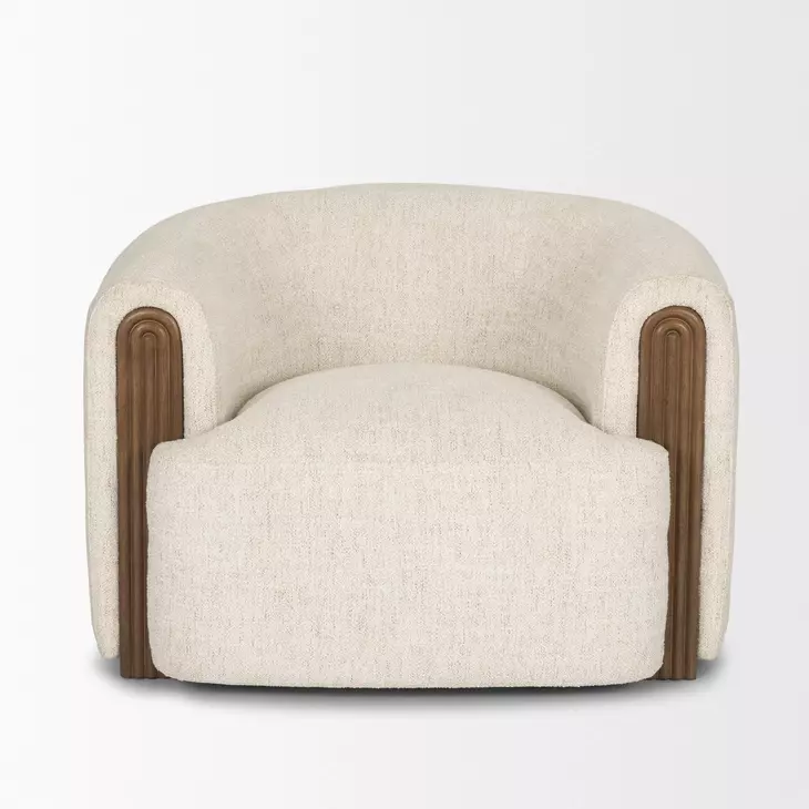 Kornelia Soft Oatmeal Upholstered Accent Chair