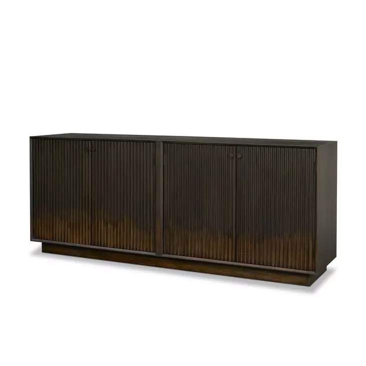 Cinder Distressed Dark Brown 4 Door Sideboard