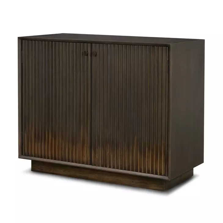 Cinder Distressed Dark Brown 2 Door Accent Cabinet
