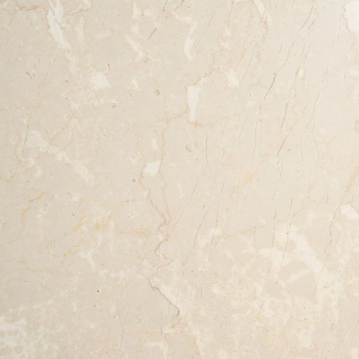 Marbrello Botticino and Light Brown D Shape Marble Top Console Table