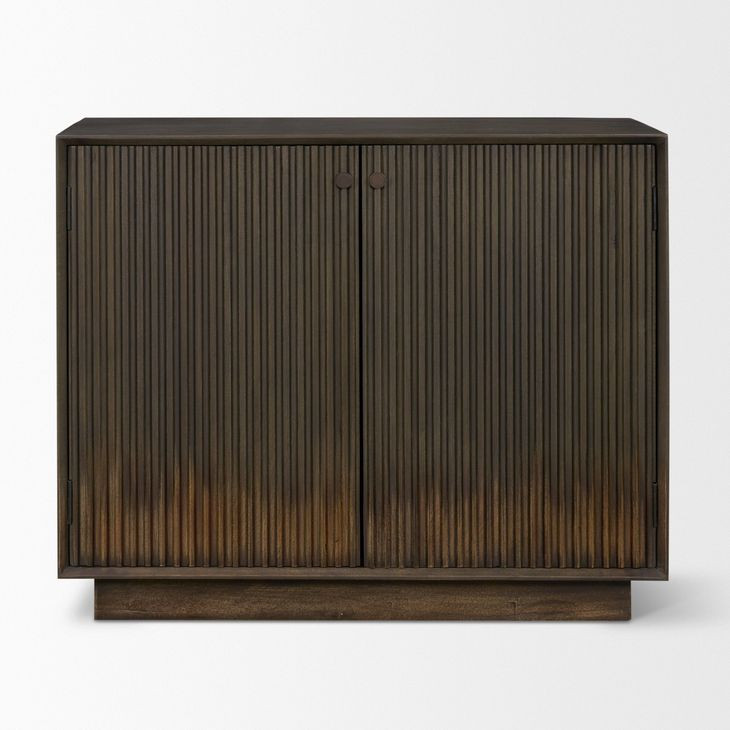 Cinder Distressed Dark Brown 2 Door Accent Cabinet