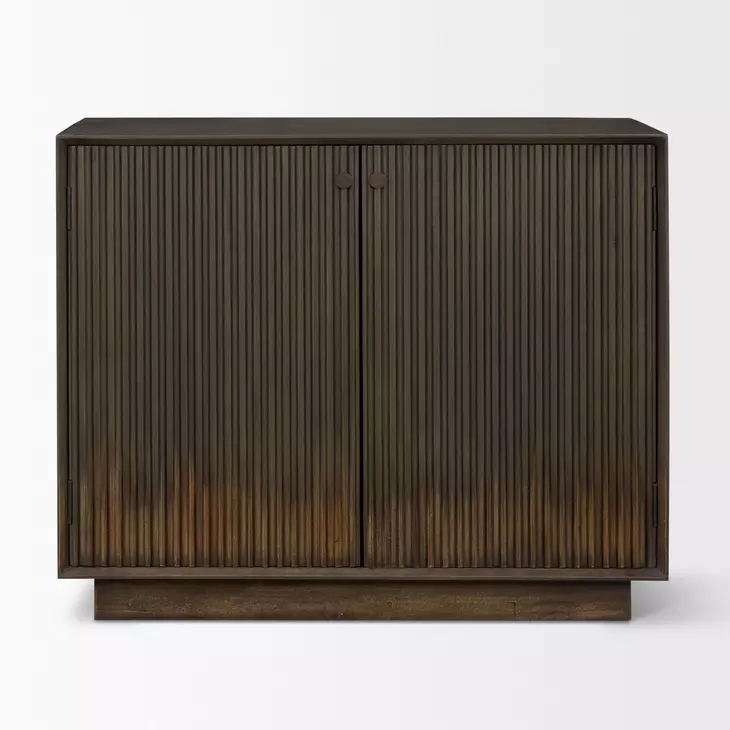 Cinder Distressed Dark Brown 2 Door Accent Cabinet