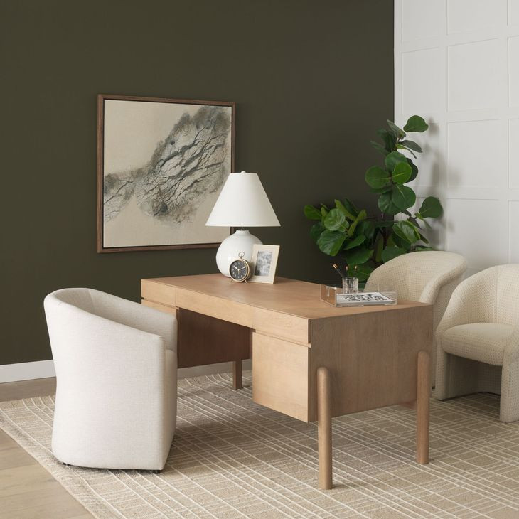 Curtis Cream Upholstered Dining Arm Chair