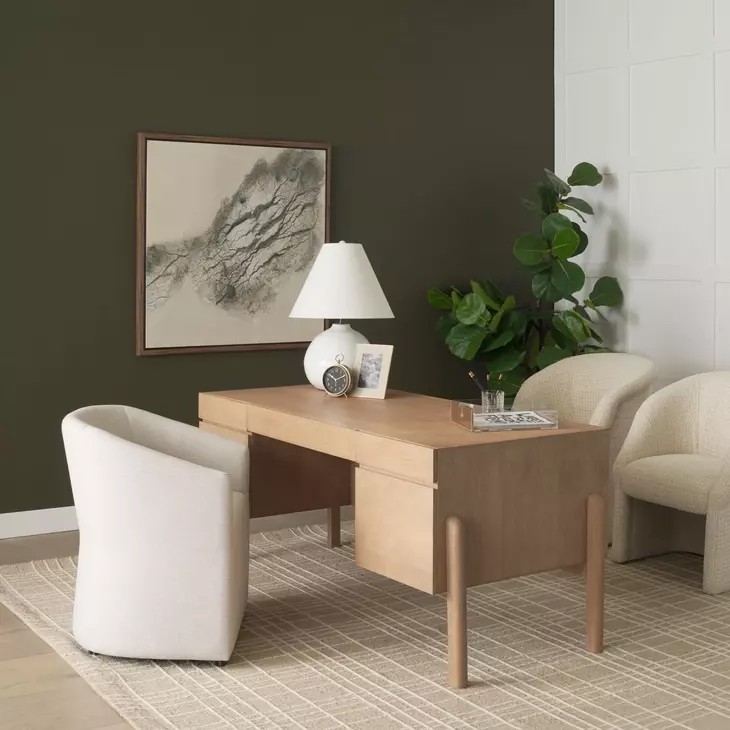 Curtis Cream Upholstered Dining Arm Chair