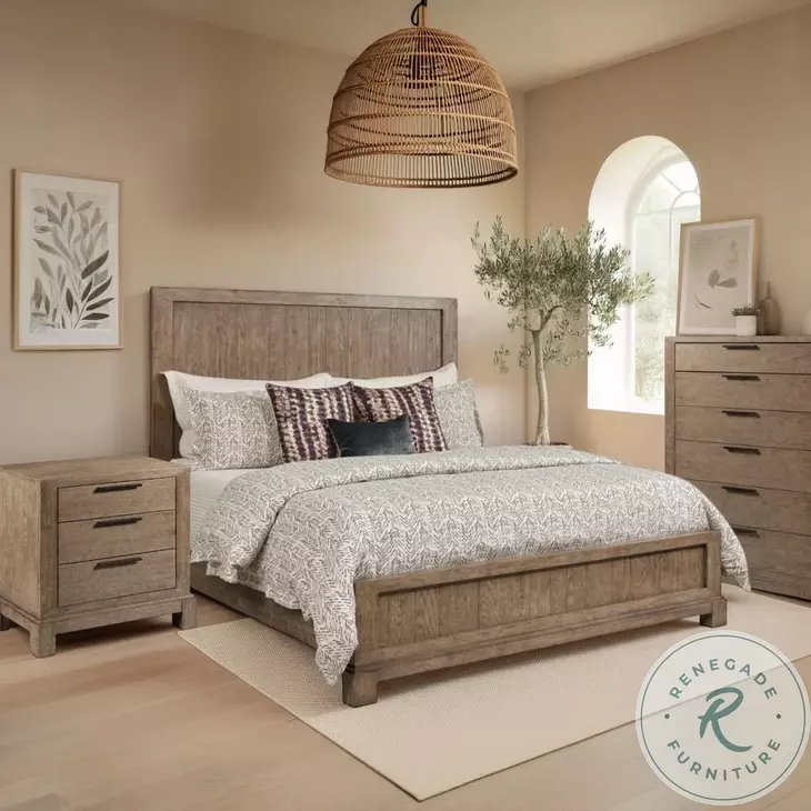 Horizon Briarwood Smoke Panel Bedroom Set