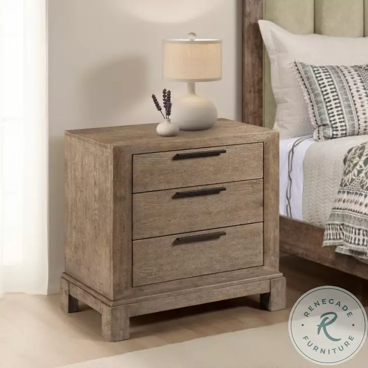 Horizon Thistle Smoke Nightstand