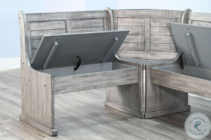 Sagewyn Gray 75" Breakfast Nook Dining Set