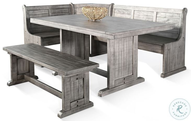 Sagewyn Gray 75" Breakfast Nook Dining Set