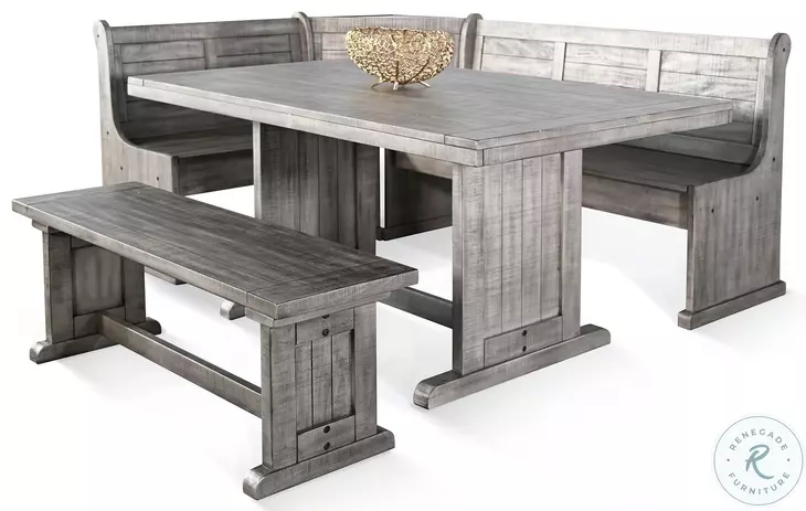 Sagewyn Gray 75" Breakfast Nook Dining Set