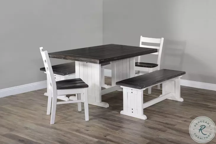 Autumn Echo White 60" Rectangular Dining Table
