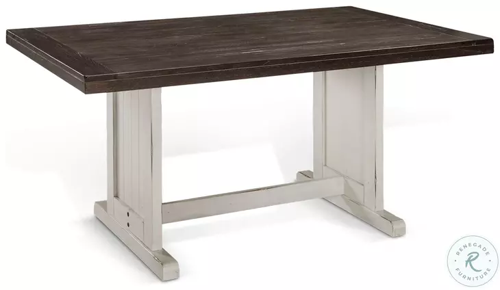 Autumn Echo White 60" Rectangular Dining Table