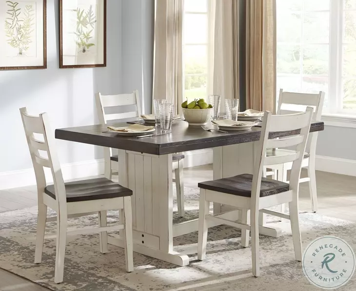 Autumn Echo White 60" Rectangular Dining Table