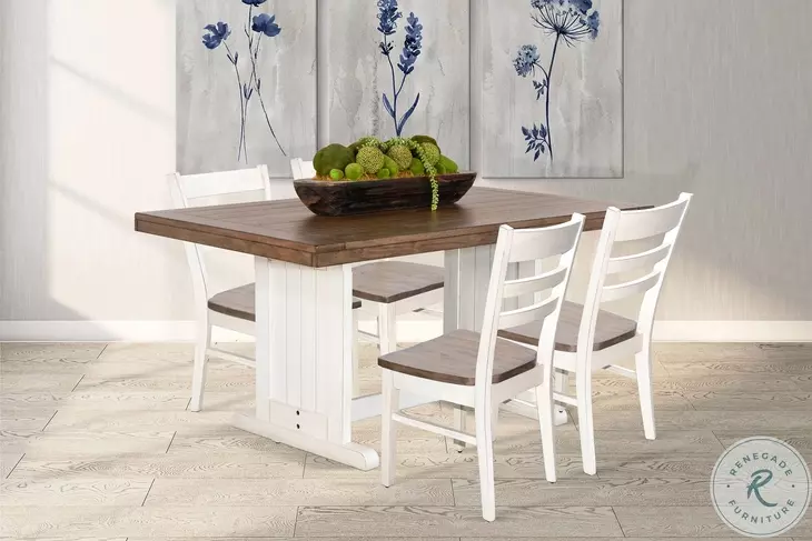 Willow Nest White 60" Rectangular Dining Table