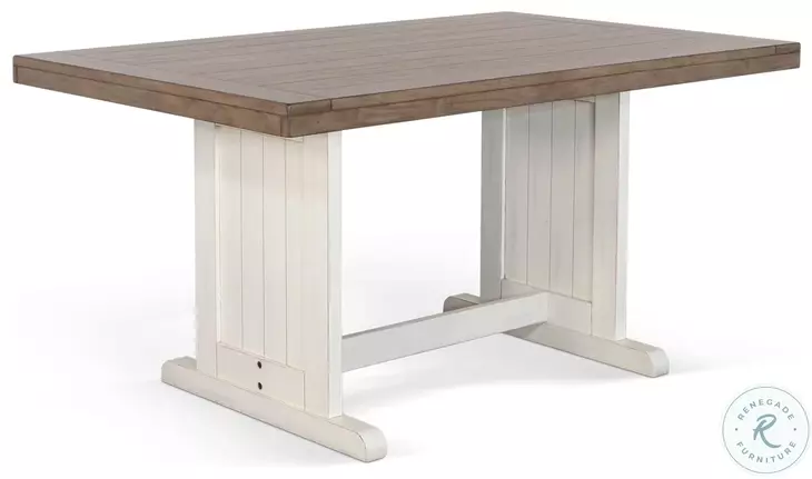 Willow Nest White 60" Rectangular Dining Table