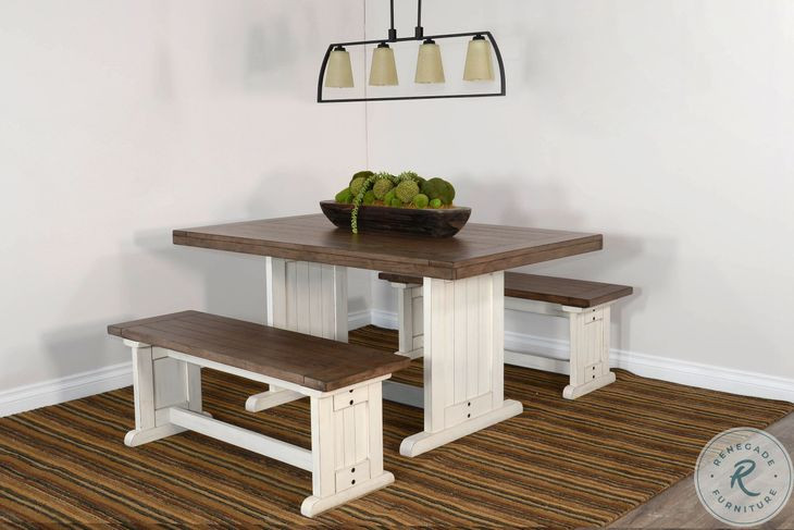 Willow Nest White 60" Rectangular Dining Table