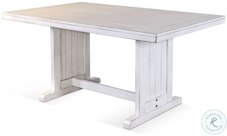 Seaside White 60" Rectangular Dining Table