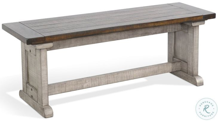 Rustic Refined Gray Wood Rectangular Dining Room Set