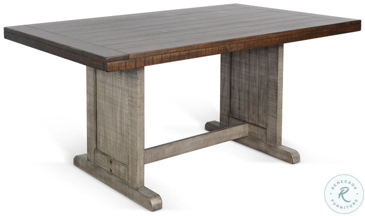 Rustic Refined Gray 60" Rectangular Dining Table