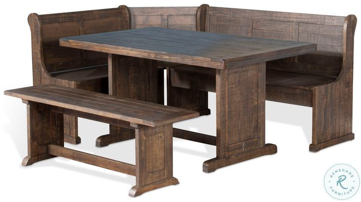 Havenstead Dark Brown 75" Breakfast Nook Dining Set
