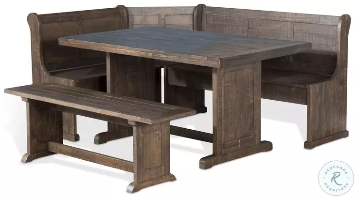 Havenstead Dark Brown 75" Breakfast Nook Dining Set