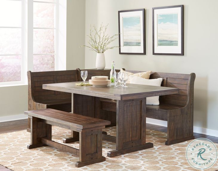 Havenstead Dark Brown 75" Breakfast Nook Dining Set