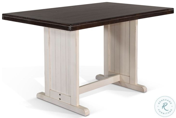 Heritage House White 60" Rectangular Counter Height Dining Table