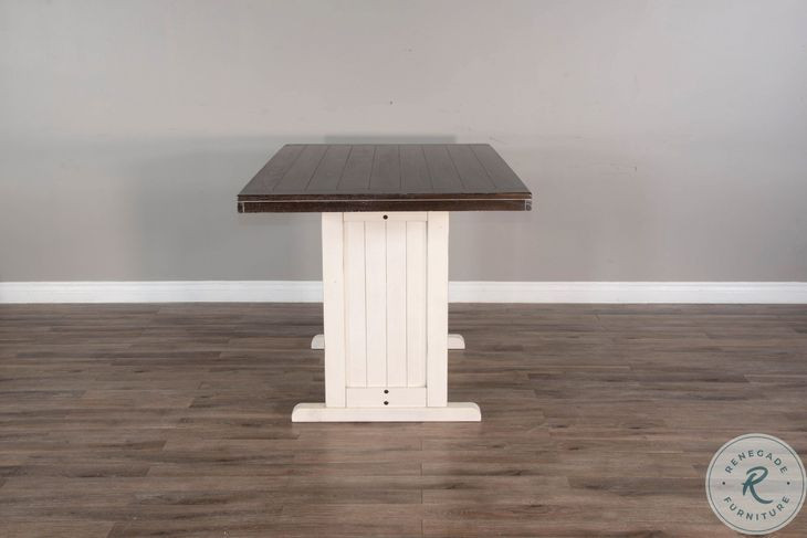 Heritage House White 60" Rectangular Counter Height Dining Table