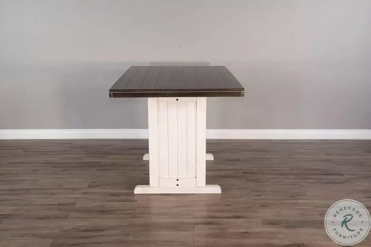 Heritage House White 60" Rectangular Counter Height Dining Table