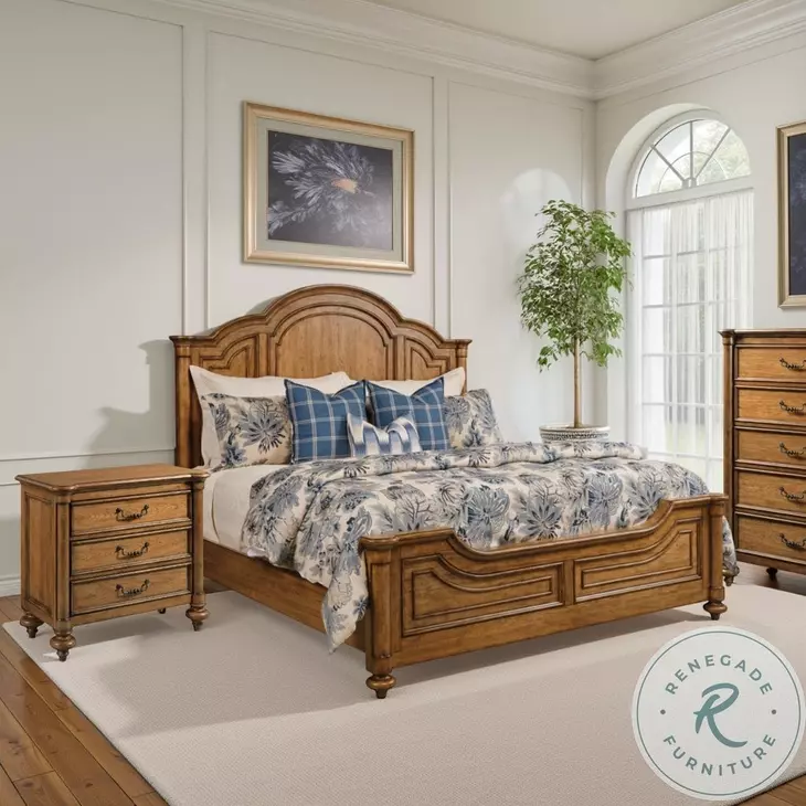 Ashford Ridgewood Cognac King Panel Bed