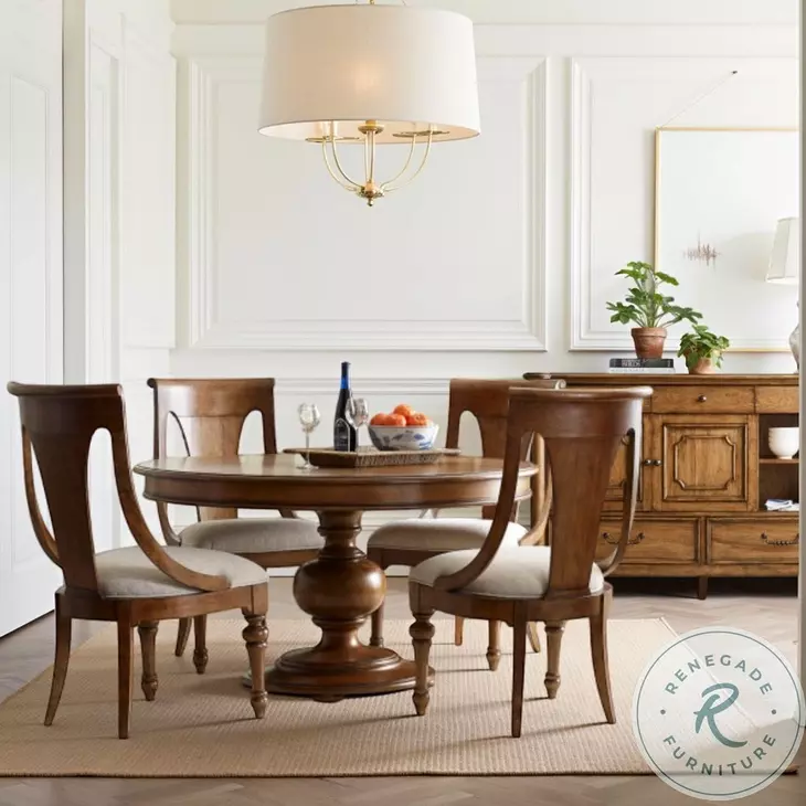 Ashford Summit Ridge Cognac Extendable Round Dining Table