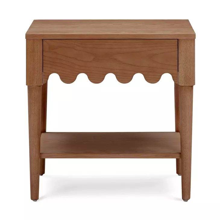 Oodle Walnut 1 Drawer Open Nightstand
