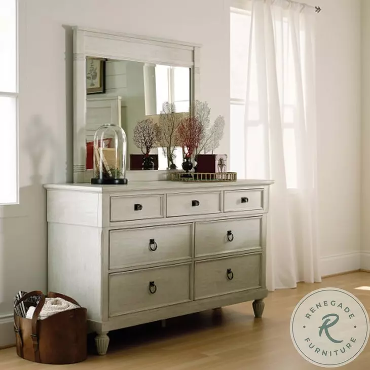 Azure Cove Kenton Egret Landscape Mirror