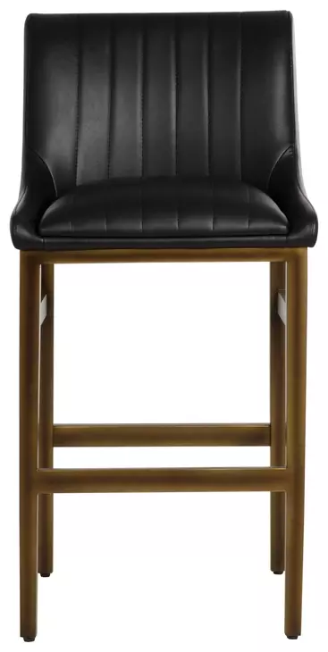 Halden Bravo Black Upholstered Bar Stool