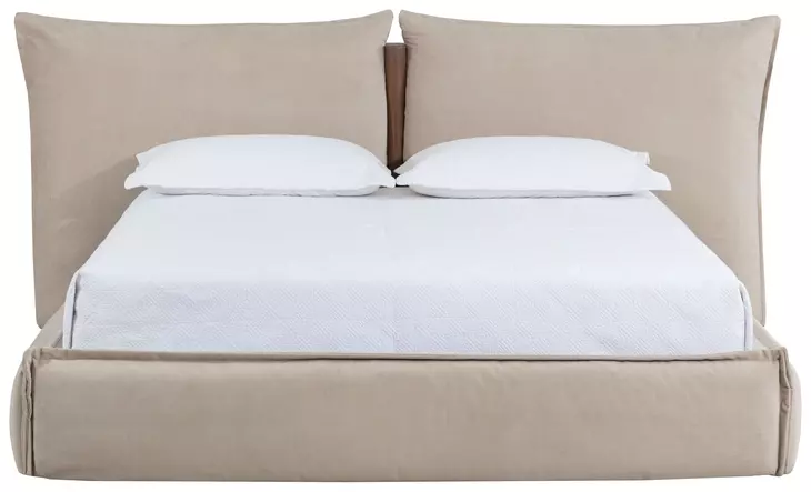 Amoris Danny Cream King Upholstered Panel Bed