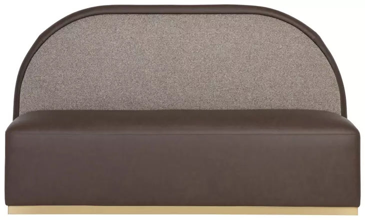 Pella Eglinton Espresso and Gellar Earth Upholstered Banquette