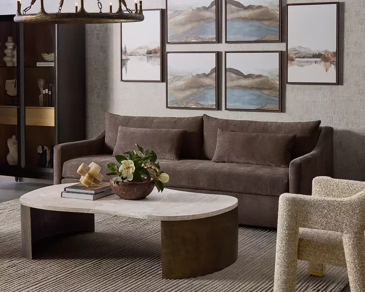 Cresta Rika Chocolate 96" Sofa