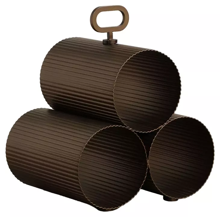 Mendocino Gold 3 Bottle Wine Rack