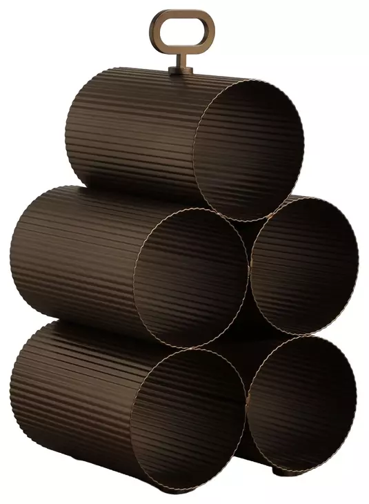 Mendocino Gold 5 Bottle Wine Rack