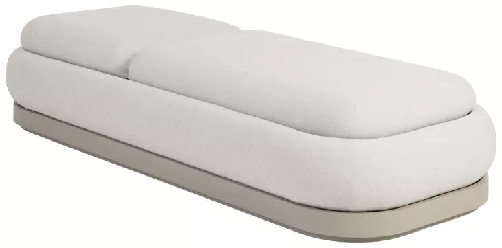 Sonora Gracebay Light Gray Performance Fabric Upholstered Outdoor 86" Chaise Lounger