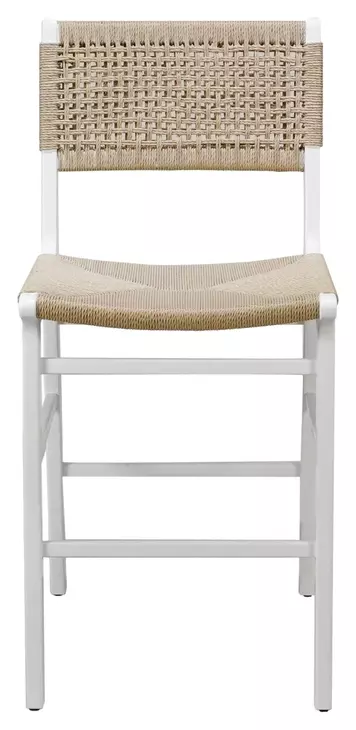 Astrid Matte White Lacquer Counter Height Stool