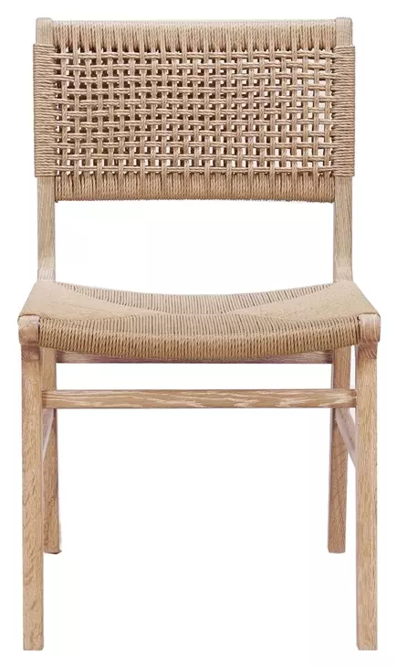 Monroe Cerused Oak Rattan Wrapped Dining Chair