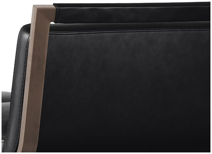 Stafford Bravo Black Upholstered Swivel Counter Height Stool