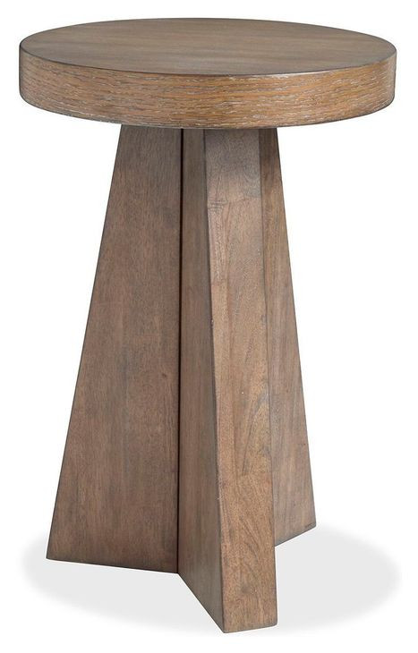 Lansbury Antique Wheat Round Accent End Table