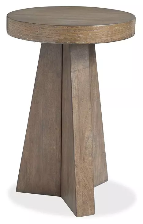 Lansbury Antique Wheat Round Accent End Table