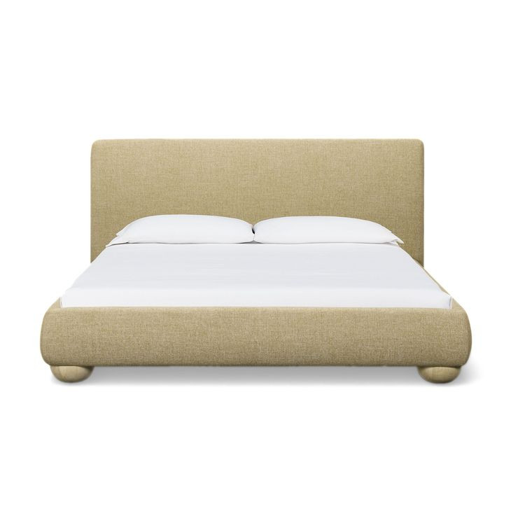 Rayne Honey King Upholstered Panel Bed