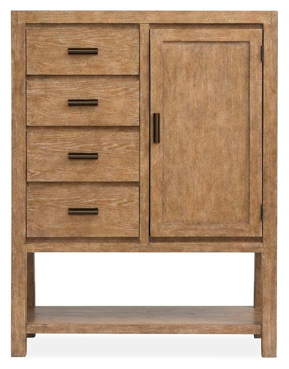 Foxrun Hollow Sierra Brown 4 Drawer Door Chest