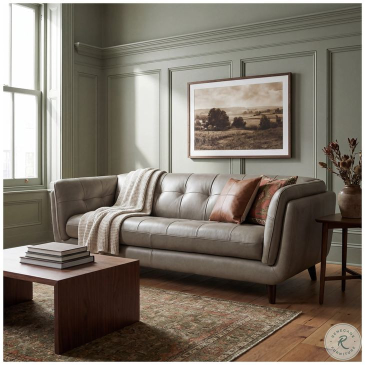 Sorella Cinnamon Leather Living Room Set